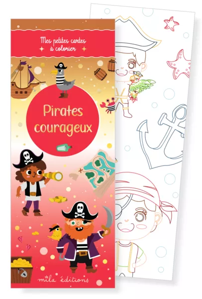 Pirates courageux - Mes petites cartes à colorier