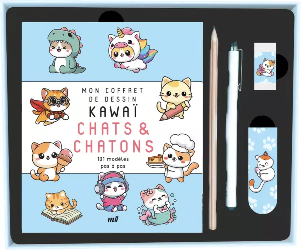 Mon coffret de dessin kawaï - Chats et chatons