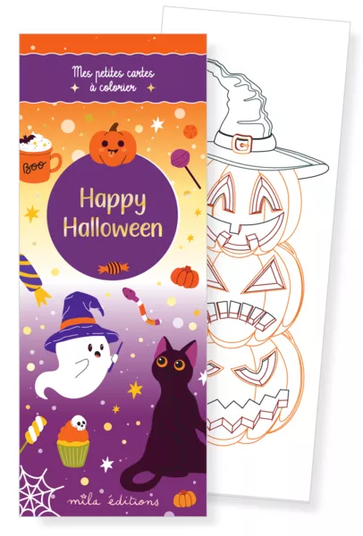 Happy Halloween - Mes petites cartes à colorier