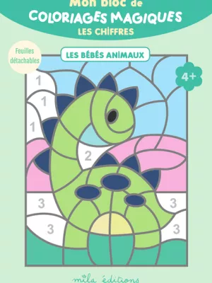 Produit Mon bloc de coloriages magiques - Les chiffres - Les bébés animaux Image