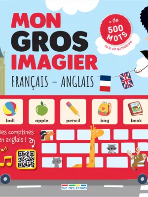 Produit Mon gros imagier français-anglais, avec des comptines (Livre avec QR code) Image