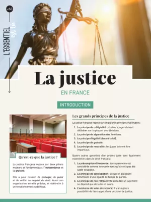 Produit La justice en France (dépliant) Image