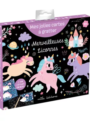 Produit Mes jolies cartes à gratter - Merveilleuses licornes Image