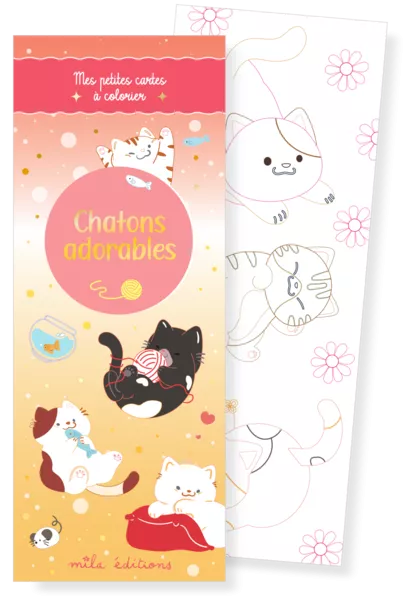 Chatons adorables - Mes petites cartes à colorier