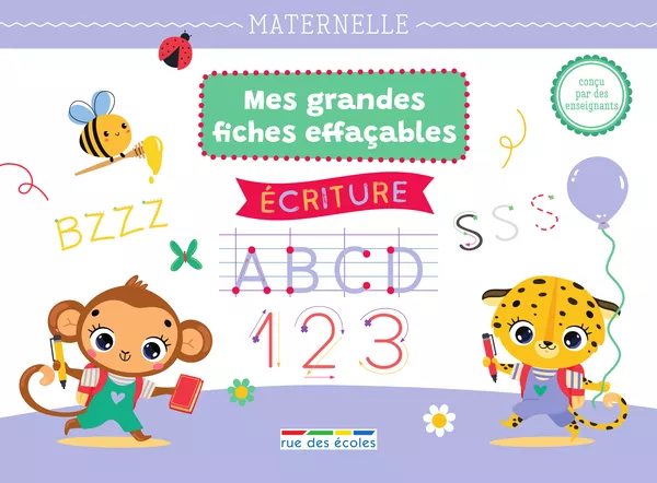 Mes grandes fiches d'entraînement effaçables - Écriture - Maternelle