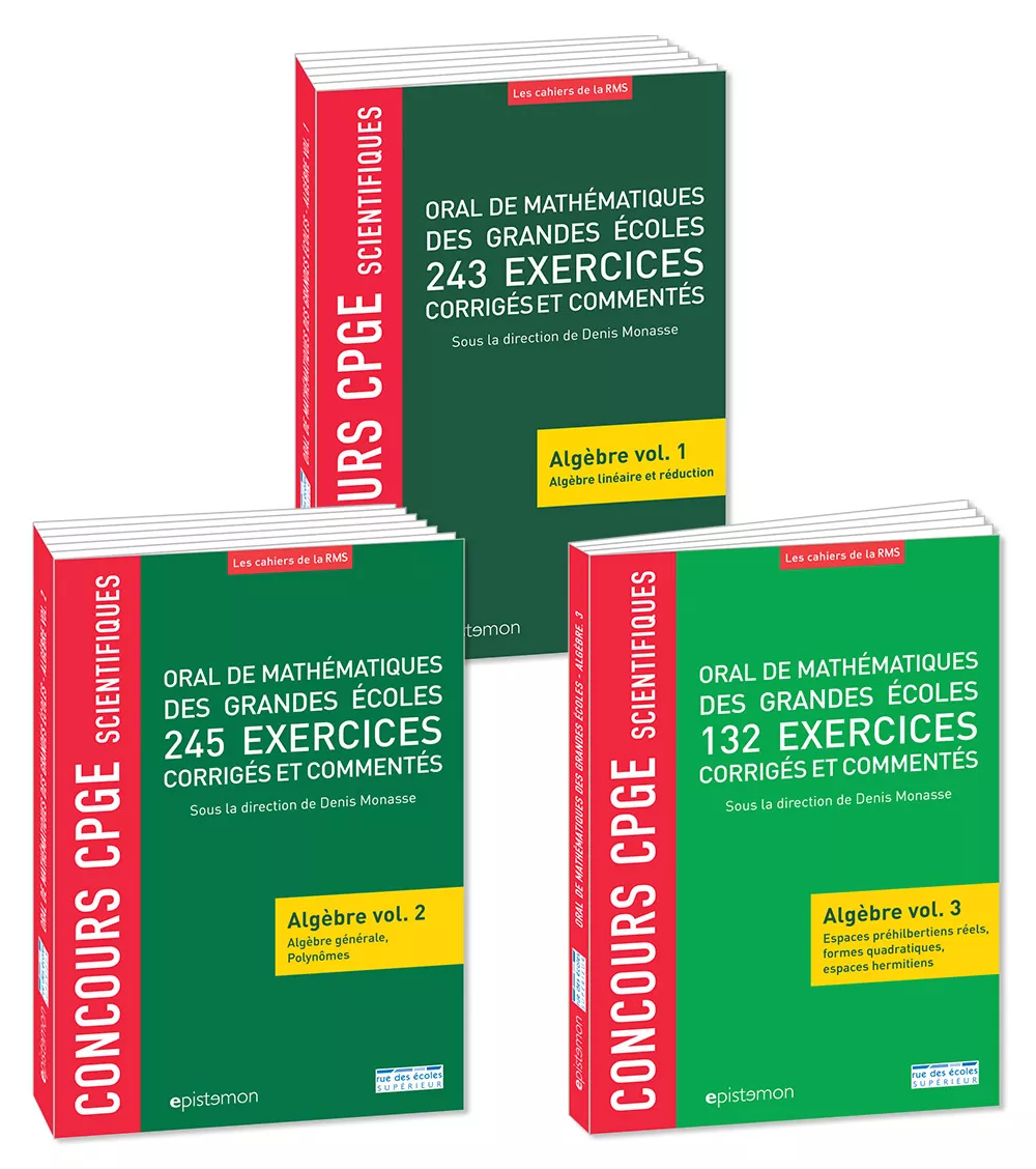 Lot « Concours CPGE scientifiques » Oral de mathématiques des grandes écoles - Algèbre (3 titres)
