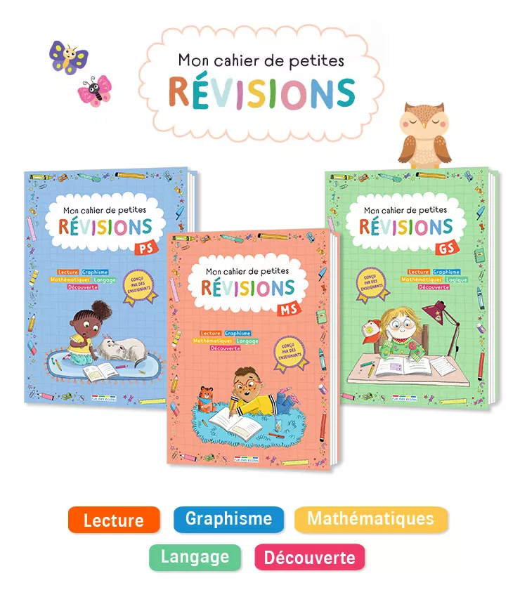 Lot Maternelle « Mon cahier de petites révisions » (3 titres)