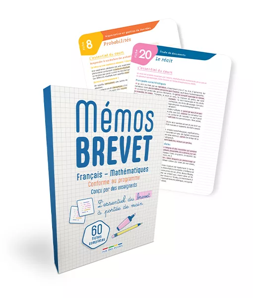 Mémos Brevet : 60 fiches de révision - Français - Mathématiques