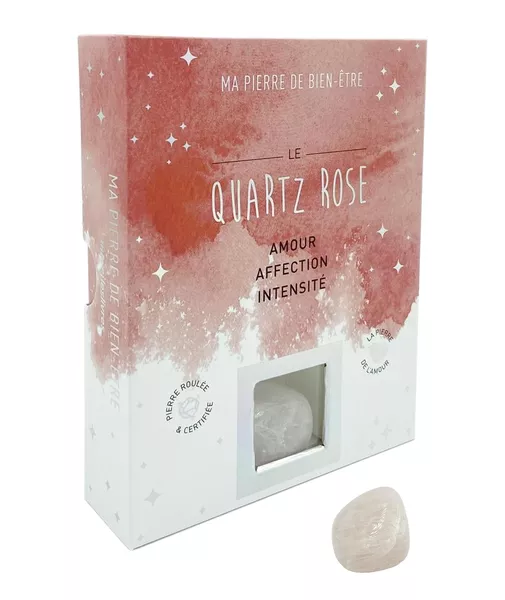 Ma pierre de bien-être : Le quartz rose (coffret)