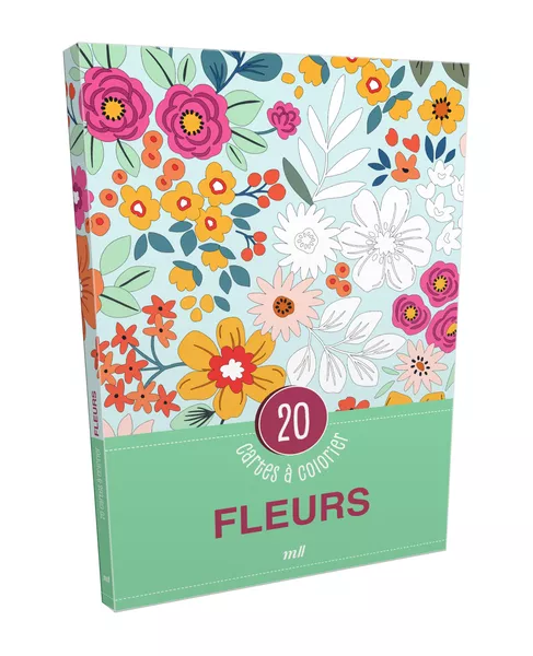Fleurs - 20 cartes à colorier