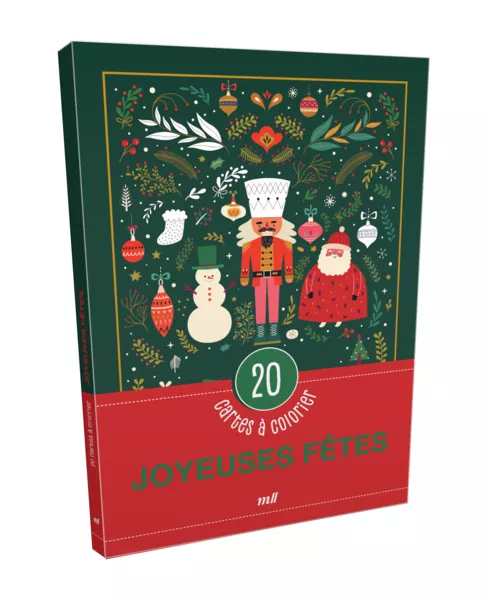 Joyeuses fêtes - 20 cartes à colorier