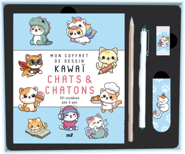 Mon coffret de dessin kawaï - Chats et chatons