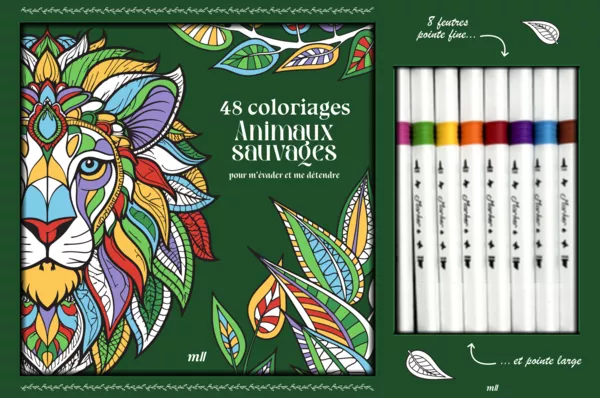 Coffret Coloriages - Animaux sauvages