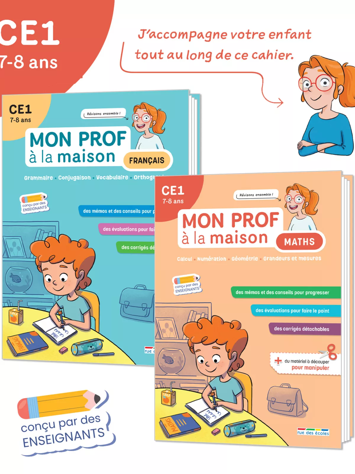 Lot CE1 « Mon prof à la maison » (2 titres)
