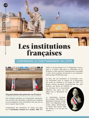 Produit Les institutions françaises (dépliant) Image