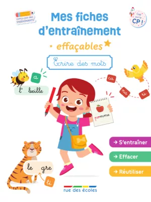 Produit Mes fiches d'entraînement effaçables - Écrire des mots - Grande section-CP Image