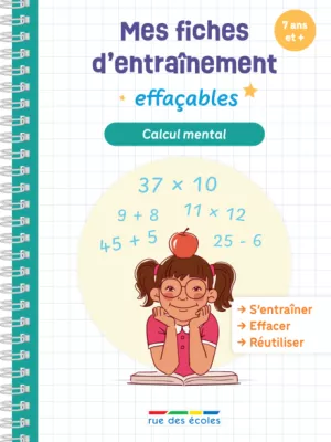 Produit Mes fiches d'entraînement effaçables - Calcul mental - 7 ans et plus Image
