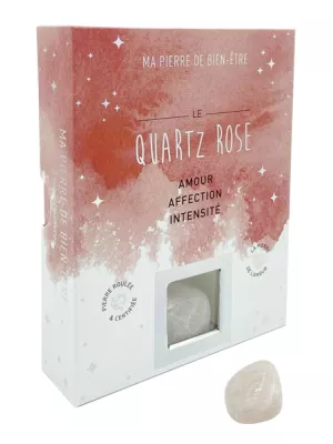 Produit Ma pierre de bien-être : Le quartz rose (coffret) Image