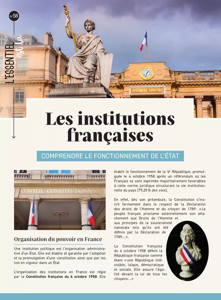 Produit Les institutions françaises (dépliant) Image