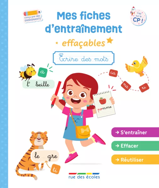 Produit Mes fiches d'entraînement effaçables - Écrire des mots - Grande section-CP Image