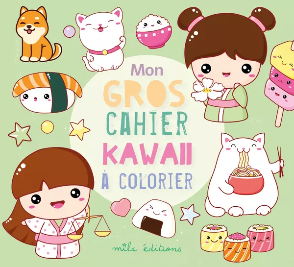 Produit Mon gros cahier kawaii à colorier Image