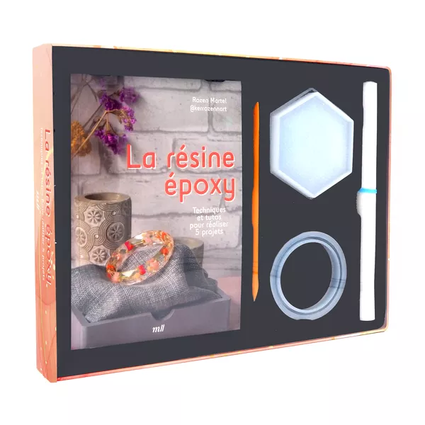 Produit La résine époxy - Techniques et tutos pour réaliser 5 projets (coffret) Image