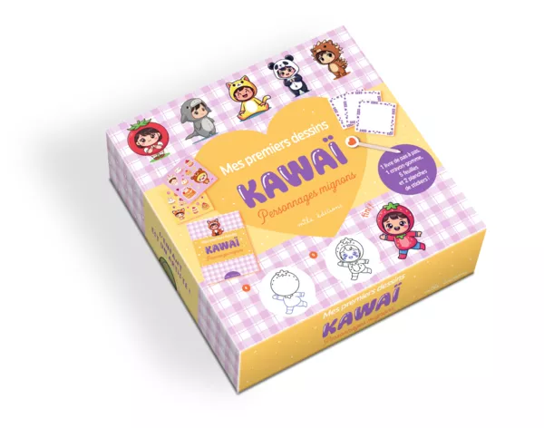Produit Mes premiers dessins kawaï - Personnages mignons (coffret) Image