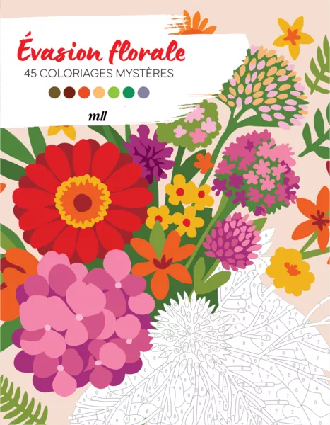 Produit Évasion florale - 45 coloriages mystères Image