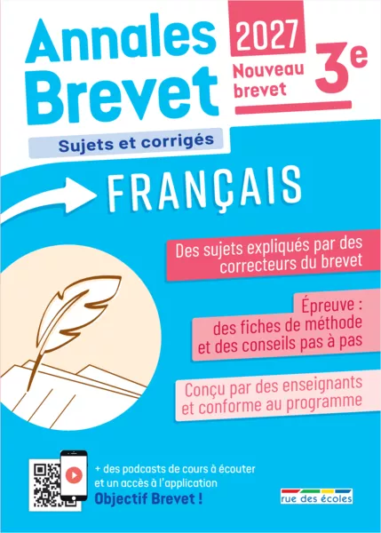 Produit Annales Brevet - Français - 3e - 2027 Image