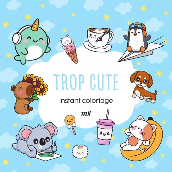 Produit Instant coloriage - Trop cute Image