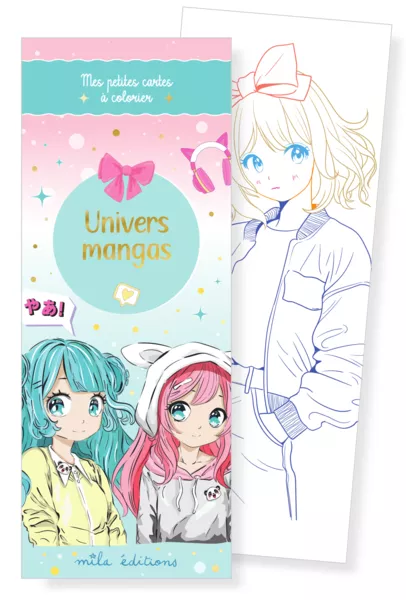 Produit Univers mangas - Mes petites cartes à colorier Image