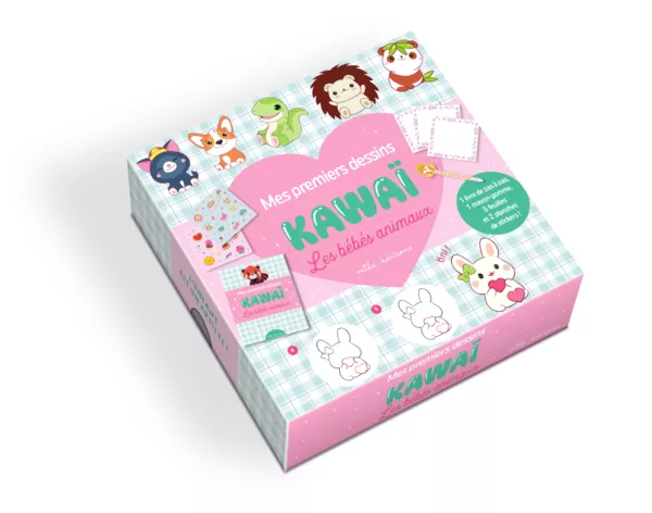 Produit Mes premiers dessins kawaï - Les bébés animaux (coffret) Image