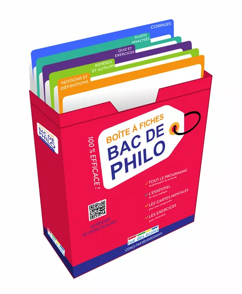 Produit Boîte à fiches Bac - Philosophie Image