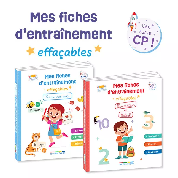 Produit Lot Cap sur le CP ! « Mes fiches d'entraînement effaçables » (2 titres) Image