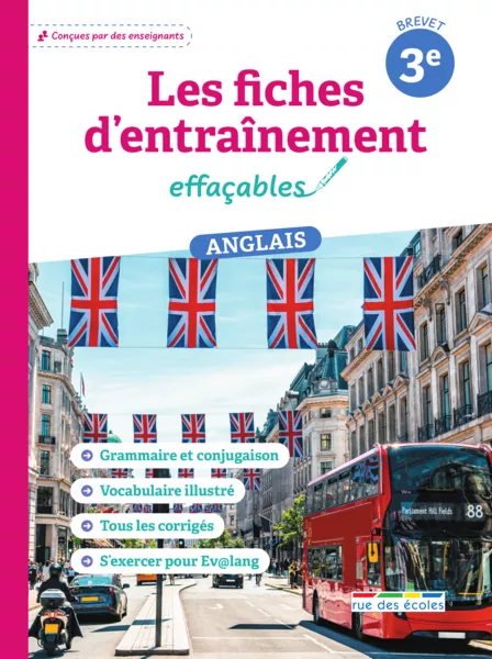 Produit Les fiches d'entraînement effaçables - Anglais - 3e Brevet  Image