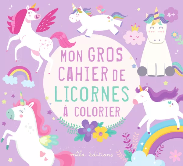 Produit Mon gros cahier de licornes à colorier, Édition 2024 Image