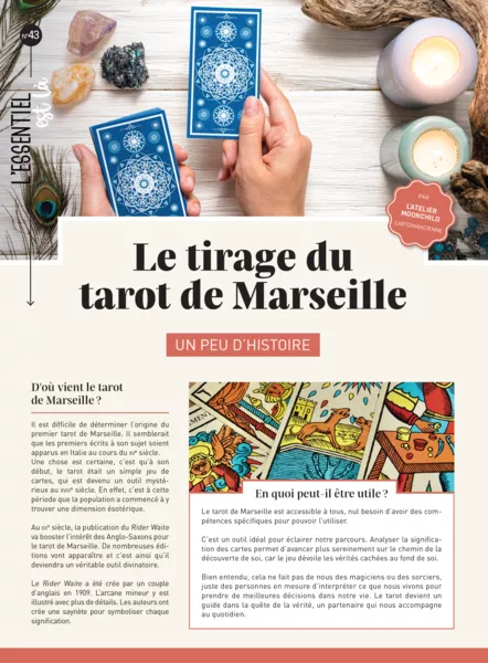 Produit Le tirage du tarot de Marseille (dépliant) Image