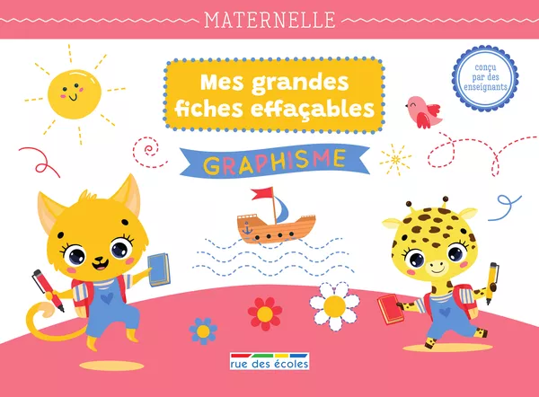 Produit Mes grandes fiches d'entraînement effaçables - Graphisme - Maternelle Image