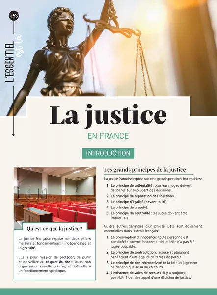 Produit La justice en France (dépliant) Image