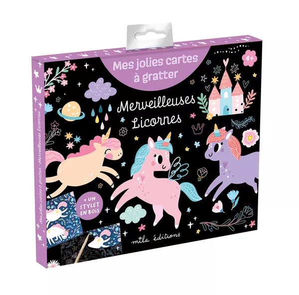 Produit Mes jolies cartes à gratter - Merveilleuses licornes Image