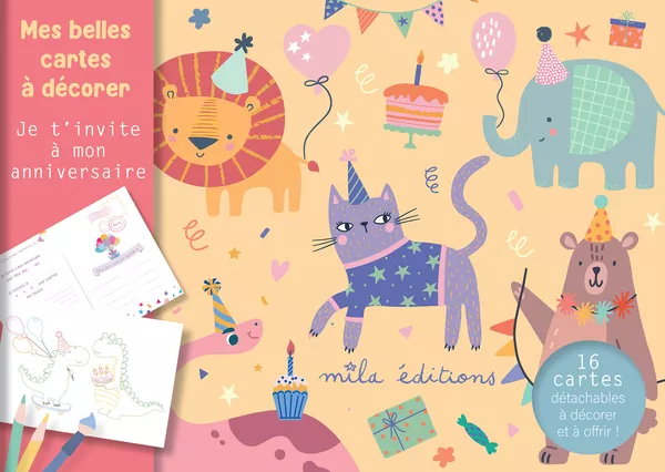 Produit Mes belles cartes à décorer - Je t'invite à mon anniversaire Image