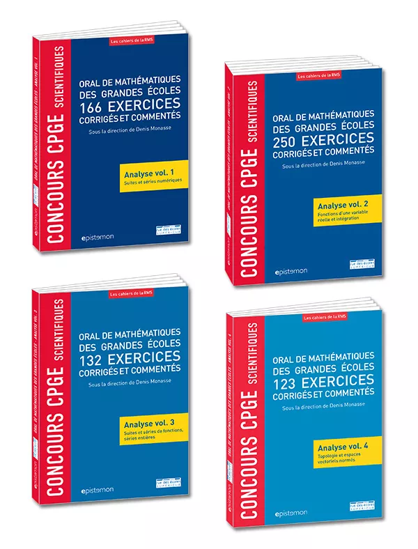 Produit Lot « Concours CPGE scientifiques » Oral de mathématiques des grandes écoles - Analyse (4 titres) Image
