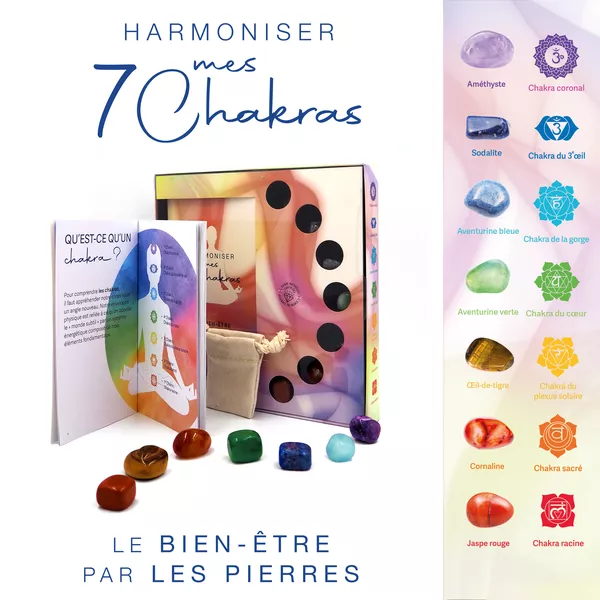 Produit Harmoniser mes 7 chakras - Le bien-être par les pierres (coffret) Image
