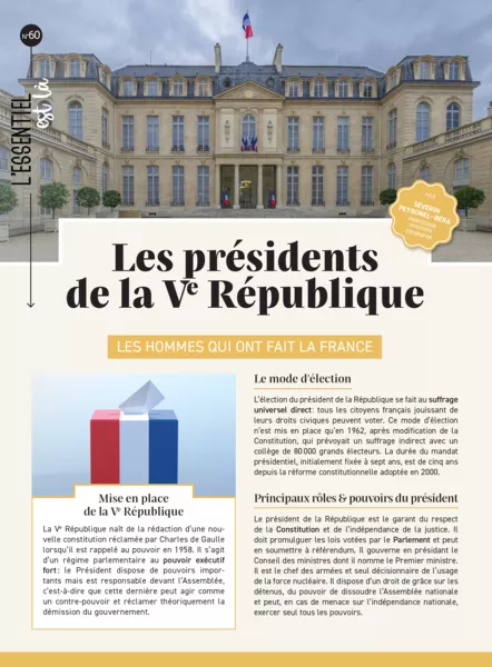 Produit Les présidents de la Ve République (dépliant) Image