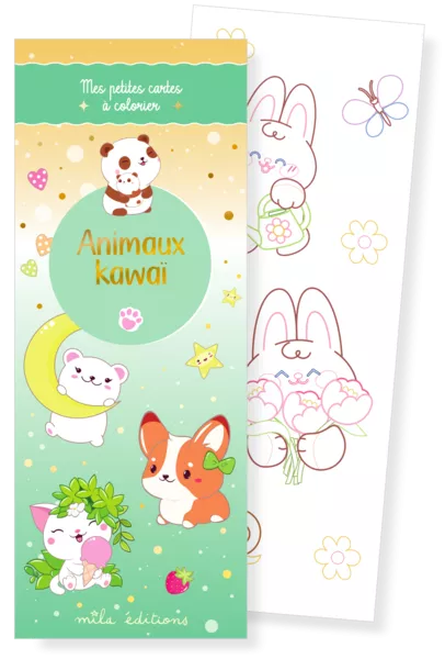 Produit Animaux kawaï - Mes petites cartes à colorier Image