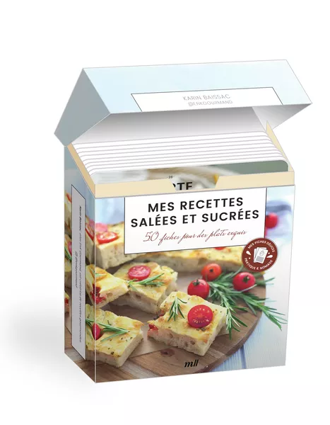 Produit Mes recettes salées et sucrées - 50 fiches pour des plats exquis (coffret) Image