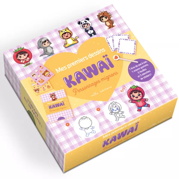 Produit Mes premiers dessins kawaï - Personnages mignons (coffret) Image