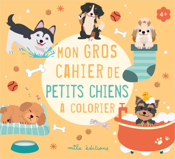 Produit Mon gros cahier de petits chiens à colorier Image