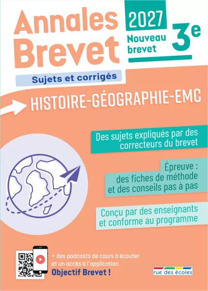 Produit Annales Brevet - Histoire-géo-EMC - 3e - 2027 Image