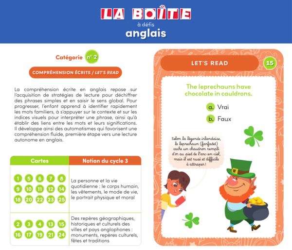 La boîte à défis Anglais - CM1-CM2